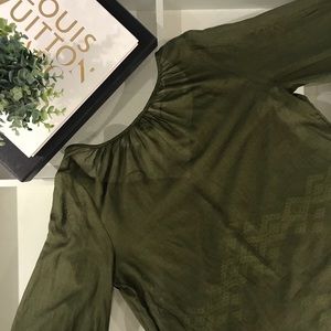 STYLUS Tops - Stylus Olive Boho Blouse STYLUS Tops - Stylus Olive Boho Blouse